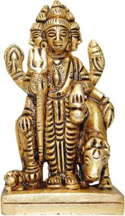 Idolsplace Dattatreya Statue God Datta Idol Trimurti Bhagwan Lord Datta Statues 300gms Decorative Showpiece  -  7 cm
