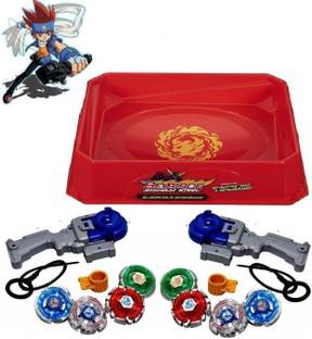 Bestie Toys Big Bey Stadium Arena With 7in2 Beybalde With Handle Launcher-Combo-Pack of 3