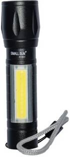 Small Sun R911(LED RECHARGEABLE METAL TORCH) 3 Modes, USB Charging Mini Torch