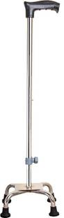 MEDBUDDY Adjustable Walking Cane/Stick Handle with 4-Pronged feet for Extra Stability Walking Stick
