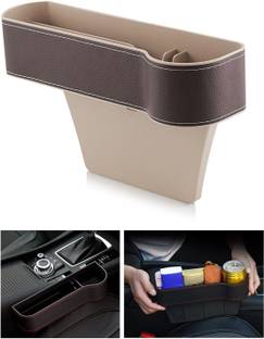lukzer 1PC Driver Car Side Organizer Seat Gap Filler Console with Bottle Holder Storage Trunk Organizer