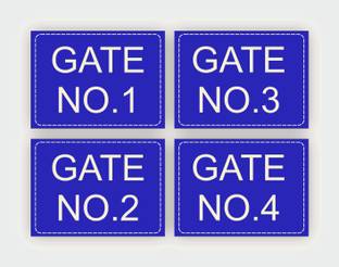 GOODPRINTZONE Gate No.1- 4, Sign Borad 5.mm thick Sunboard Size 8"X11"Inch Waterproof Emergency Sign