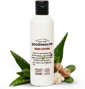 goodnessme Certified Organic Moisturizing Baby Face & Body Lotion, Paediatrician Certified, Hypoallergenic, Certified Organic by ECOCERT France�