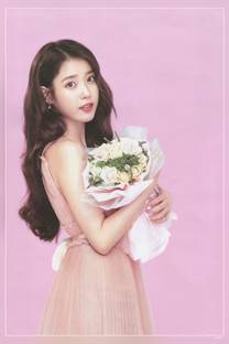 Iu Lee Ji Eun Background Korea Kpop Leejiuen Pink Song Matte Finish Poster Paper Print