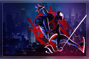 Spider Man Into The Spider Verse Miles Morales Spider Man Hd Matte Finish Poster Paper Print