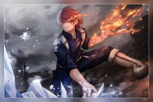 Anime My Hero Academia Shoto Todoroki Matte Finish Poster Paper Print