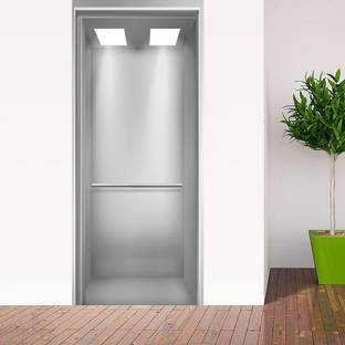 KREEPO 77 cm Door Sticker-Wallpaper Elevator Print for Decor Your Home Door_K32 Self Adhesive Sticker