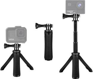 CASON Extendable Tripod Monopod with Mini Selfie Stick & Tripod for Action Camera Tripod