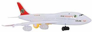 cartpanda Kids Air Bus Toy Friction Powered Aero Plane, Bump and Go Electric Airplane Toy, Plane Toy Model with Lights and Music, Bump and Go Airpalne with Flashing Lights for Boys and Girls