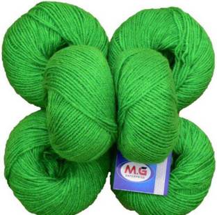KNCC 100% Acrylic Wool Green (6 pc) Baby Soft Wool Ball Hand Knitting Wool/Art