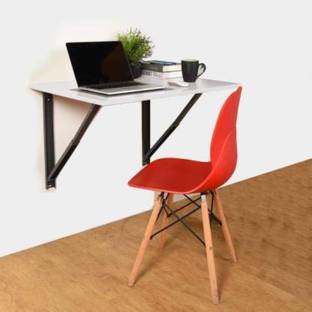 Compal Wall Mounted Foldable Magic Utility Study Table Laptop (16"X24" inches) Solid Wood Computer Desk