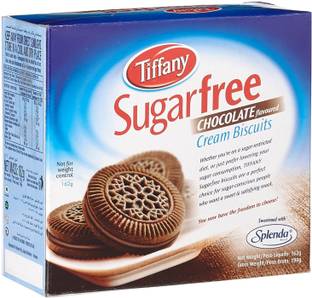 Tiffany SUGAR FREE CHOCOLATE FLAVOURED CREAM BISCUIT IMPORTED MADE IN UAE Cream Sandwich Biscuit