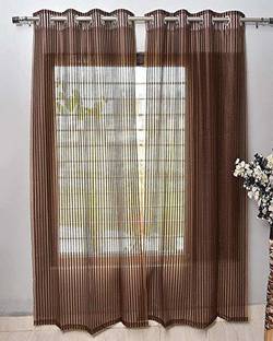 Curtlane home décor 274 cm (9 ft) Long Door Polyester Semi Transparent Curtain (Pack Of 2)