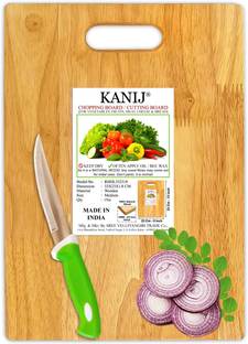 KANIJ Cutting Board Wood with Knife | Combo Pack - Set of - 2 | Kitchen Tool Set