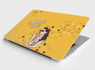 DWELLSINDIA Always Chics Skin for Laptops Upto 15.6 Inch (HD Quality) Vinyl Laptop Decal Vinyl Reusabl...