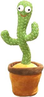 प्राइमफेयर Dancing Cactus Talking Toy, Cactus Plush Toy, Wriggle & Singing Recording Repeat
