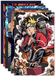 Set of 12 naruto wall poster 250 GSM Thick glossy poster anime poster naruto,kakashi,minato,itachi,sasuke posters(size_12x18 inch,Multicolor) Paper Print