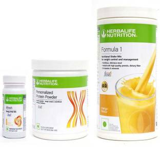 Herbalife Nutrition Formula 1 Shake Mango With Protein Powder And Afresh Energy Drink Ginger Plant-Based Protein