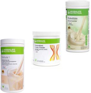 Herbalife Nutrition FORMULA 1 VANILLA & PROTIEN POWDER 200 GRAM & SHAKEMATE MILK POWDER 500 GRAM Plant-Based Protein