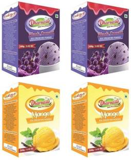 Dharmasut 2 Black Currant + 2 Mango Ice Cream Powder | Combo of 4 | 400 g