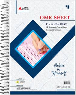 Vision IAS Test Series OMR Spiral ( A4 Notebook (100 OMR SHEETS For 100 MCQs By ACME AUTHORS
