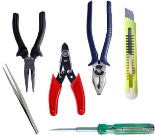 Jiya 058-TOOL KIT- PILER I NOPE PILER I TESTER I CUTTER I TWEEZER I 2IN1 स्टैंडर्ड स्क्रूड्राइवर सेट
