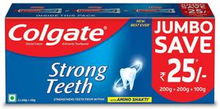 Colgate Strong Teeth With AMINO SHAKTI JUMBO SAVE 500 GM Toothpaste