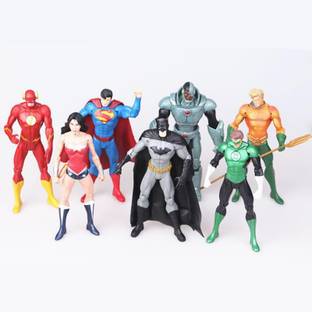 Delite New JUSTICE LEAGUE Super Hero Team Action Figures PVC Models Toys Kids Mega Pack