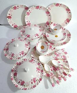 Radhe Crockery Pack of 40 Melamin Dinner Set