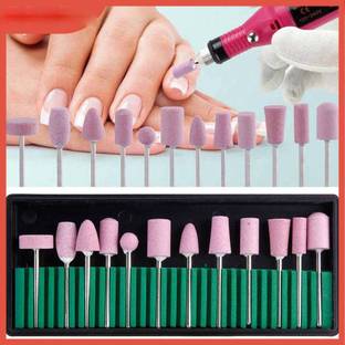 uptodatetools 12Pcs Drill Bits File Nail Art Polishing Grinding Carving Buffing Sanding Buffer