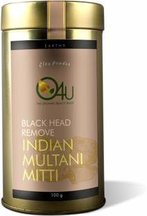 O4U 100% Natural, Pure Organic Multani Mitti Powder for Hair & Face, 100g
