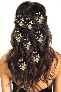 VANITY GLAM NEW hair Pins for women hair pins clips for women with pearls Hair Extension