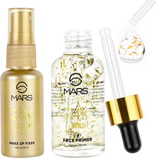 MARS 24K GOLD FACE PRIMER & 2 IN 1 MAKE UP FIXER SET Primer  - 65 ml
