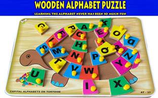 SHALAFI Kids Alphabet Learning Board jigsaw puzzle boost brain development games and toy