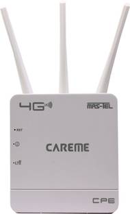 CareME External Triple Antenna 300Mbps 4G Ultra Speed Ram 512 mb 4G Router 2.4 GHz, 5 GHz 300 Mbps Wif...