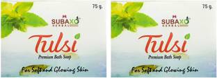 Subaxo HERBAL TULSI PREMIUM BATH SOAP 2 PC EACH OF 75 G