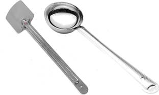 RSPTJM Stainless Steel Perfect Dosa Making Spoon/Ladle of 2 Pcs (Size 23cm) combo set Mixing Spatula