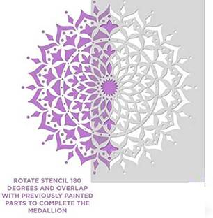 Kayra Decor KDS36093 Wall (PVC, 24 inch x 40 inch) Stencil