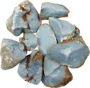 Shubhanjali Natural Angelite Crystals Raw Rough Stones for Reiki Stones Healing Regular Asymmetrical Crystal Stone