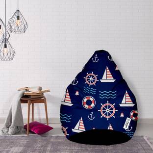 Flipkart SmartBuy XL Tear Drop Bean Bag Cover  (Without Beans)