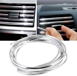 Lakshmina Enterprises AC Car Vent Chrome Car beeding 7 Meter Car Chrome roll Styling Edge Car Beading Roll For Door, Window, Grill and Garnish Cover