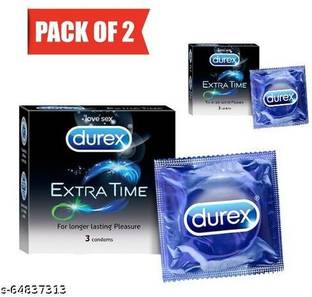 DUREX DurexExtra Time Condom Pack of 2 ( 3x2=6) Condom