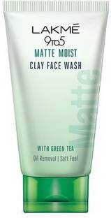 Lakmé 9to5 Matte Moist Clay Facewash, Refreshed Matte Looking Skin Face Wash