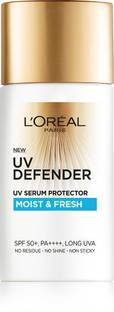 L'Oréal Paris Sunscreen - SPF 50 PA+++ UV Defender Serum Protector Sunscreen SPF 50 PA+++, Moist & Fresh, 50 ml