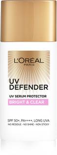 L'Oréal Paris Sunscreen - SPF 50 PA+++ UV Defender Serum Protector Sunscreen SPF 50 PA+++, Bright & Clear, 50 ml