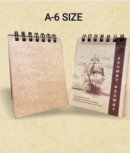 R K SALES Sketch Book A-6 Size, Brown Pack of 1 Sketch Pad