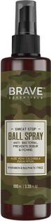 Brave Essentials Sweat-Stop Ball Spray |Relieves Itching & Odour | Calendula & Eucalyptus Oil