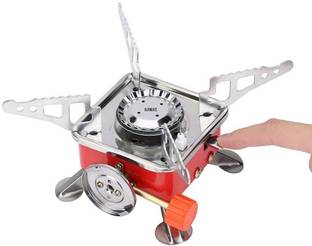 krenz Outdoor Camping Picnic Gas Stove Mini Foldable Gas Burner Cooking Tool Furnace Stainless Steel Manual Butane Gas Stove