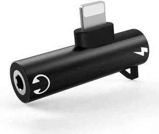 SANNO WORLD Black Lightning to 3.5 mm Headphone Jack and Charging Adaptor and Splitter Compatible Phone Converter