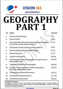 Indian And World Geography GS Paper 1 Notes By Vision IAS For Mains 2022